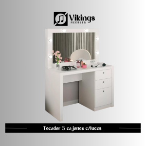 Tocador Tres Cajones con Luces