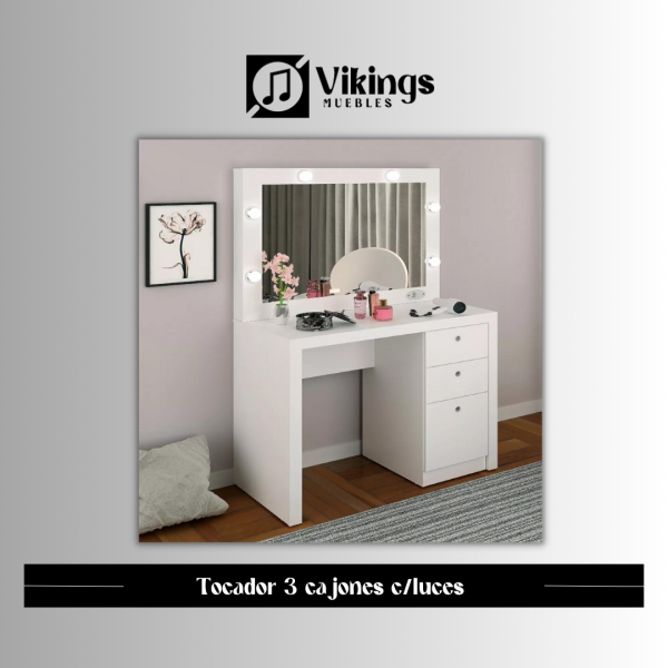 Tocador Tres Cajones con Luces - Imagen 2