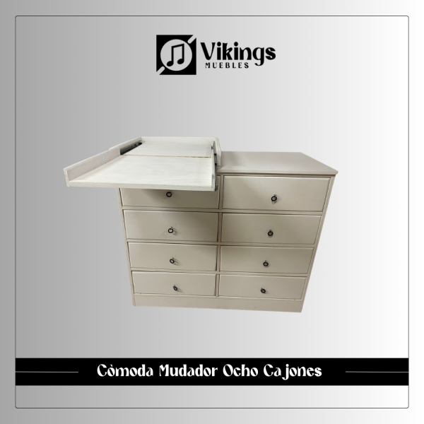 Comoda Mudador Ocho Cajones