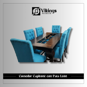 Comedor Capitoné con Pata León