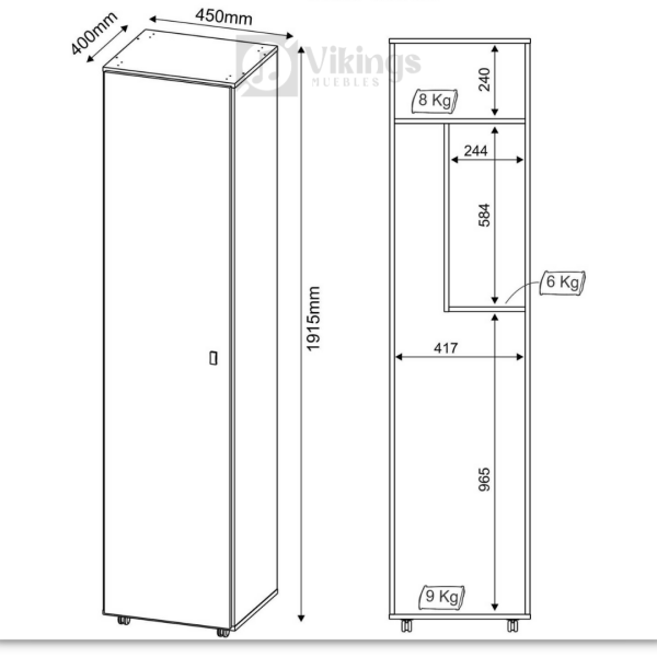 Estante Simple 1 Puerta - Imagen 2