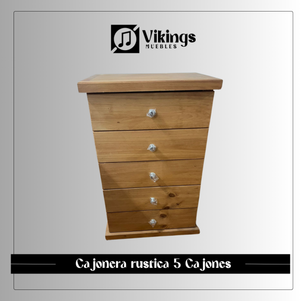 Cajonera Rustica Cinco Cajones - Imagen 2