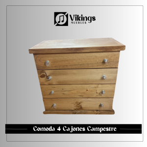 Comoda Cuatro Cajones Campestre