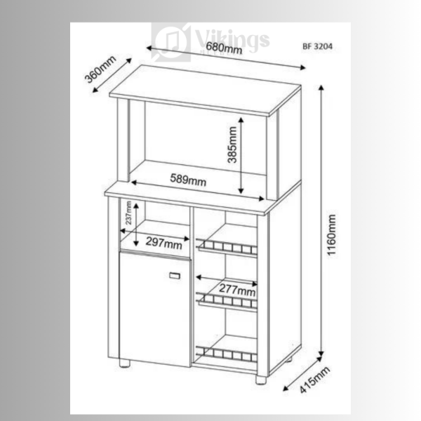 Frutero con Puertas Tres Repisas - Imagen 2