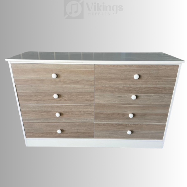 Cómoda Vikings Bicolor Blanco Cendra Escandinavo - Imagen 2