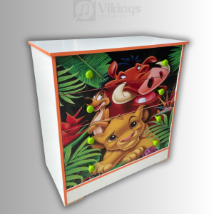 Cómoda Cuatro Cajones Infantil Diseño El Rey León