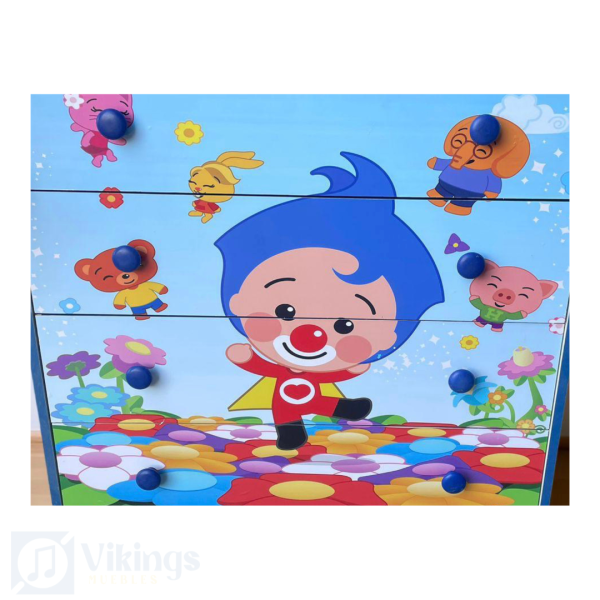 Comoda Cuatro Infantil Diseño Payaso Plim Plim - Imagen 2