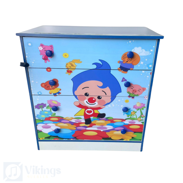 Comoda Cuatro Infantil Diseño Payaso Plim Plim - Imagen 3