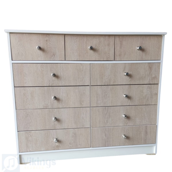 Comoda Once Melamina Cendra Escandinavo - Imagen 2
