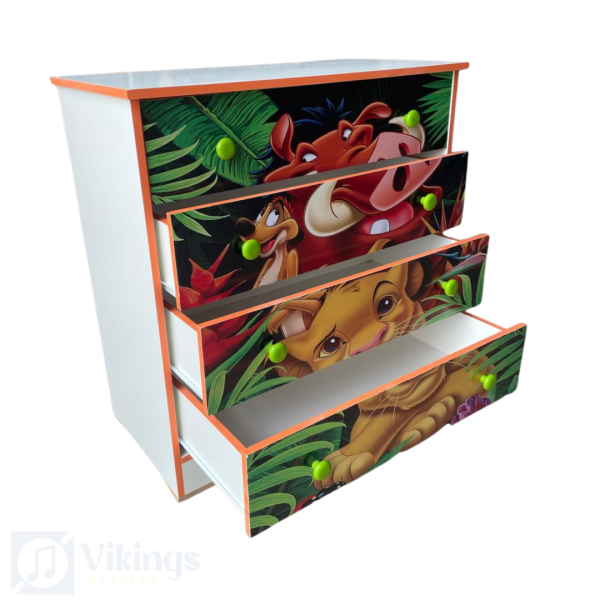 Comoda Cuatro Infantil Diseño Rey León - Imagen 3